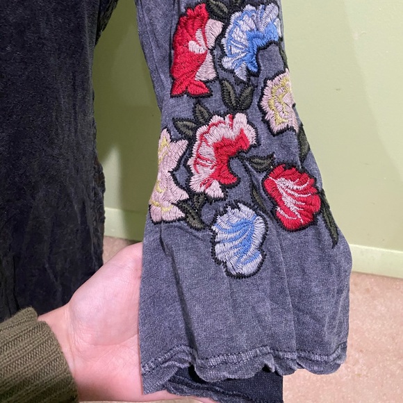 Denim Vibe T Party Bell Sleeve Shirt - Picture 2 of 6